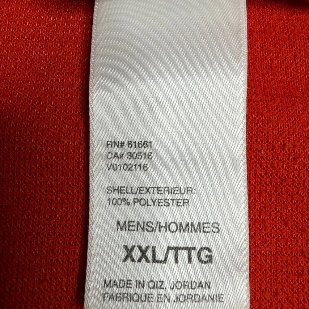 The North Face Mens‎ Orange Waffle Knit Quarter Zip Pullover Long Sleeve XXL